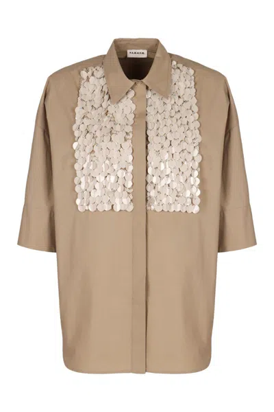 P.a.r.o.s.h . Cotton Shirt In Beige