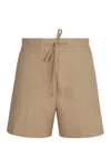 P.a.r.o.s.h . Bermuda Shorts With Drawstring Waist In Neutral