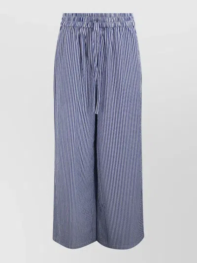P.a.r.o.s.h Cotton Shorts Rhinestone Detail Drawstring Waist In Blue