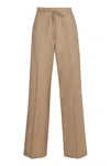 P.a.r.o.s.h Parosh Cotton Wide Leg Trousers In Brown