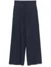 P.a.r.o.s.h Parosh Cotton Wide Leg Trousers In Blue