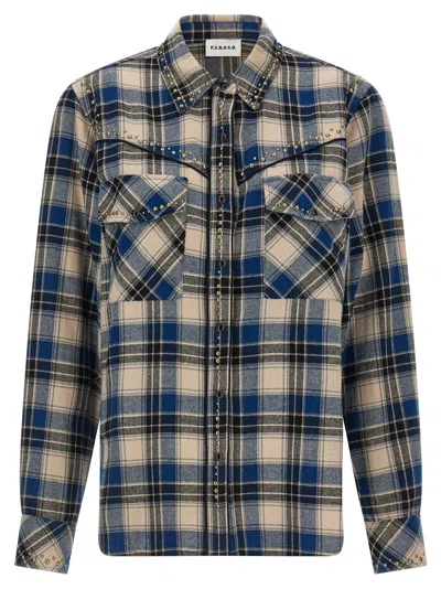 P.a.r.o.s.h Cowboy Stud-embellished Shirt In Blue