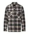 P.a.r.o.s.h Stud-embellished Checked Shirt In Gray