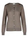 P.a.r.o.s.h 'linfa' Brown Wool Blend Cardigan In Marrón