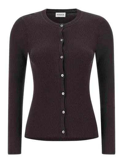 P.a.r.o.s.h Cipria26 Cardigan In Brown