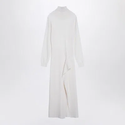 P.A.R.O.S.H P.A.R.O.S.H. CREAM-COLOURED TURTLENECK DRESS IN BLEND