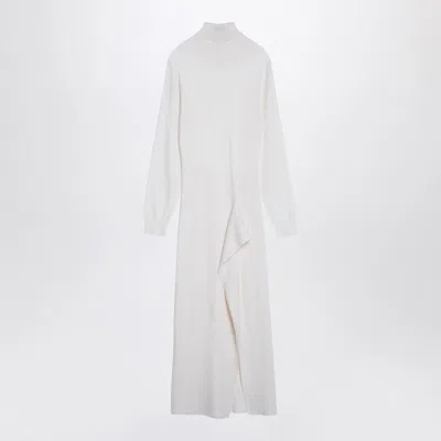 P.A.R.O.S.H P.A.R.O.S.H. CREAM-COLOURED TURTLENECK DRESS IN WOOL BLEND