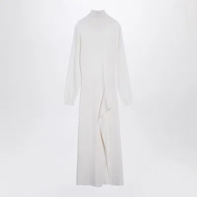 P.a.r.o.s.h . Cream Coloured Turtleneck Dress In Wool Blend In Beige