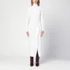P.a.r.o.s.h Cream-coloured Turtleneck Dress In Wool Blend In Beige