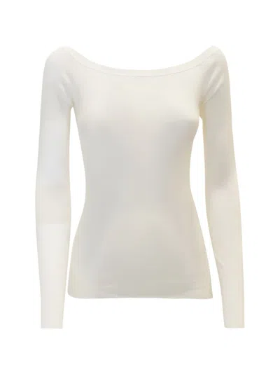 P.a.r.o.s.h Cream Cotton Cipria24 Sweater In White