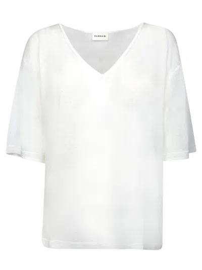 P.a.r.o.s.h Cream Linen And Viscose Sweater In Ivory