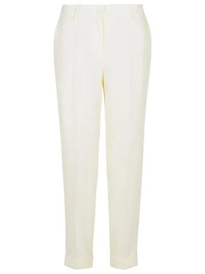 P.a.r.o.s.h . Cream Viscose Blend Pants In Beige