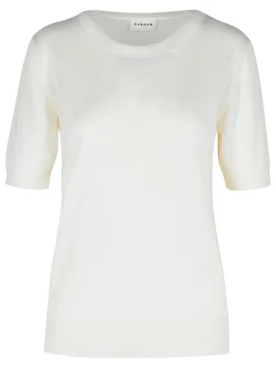 P.A.R.O.S.H P.A.R.O.S.H. CREAM WOOL BLEND SWEATER