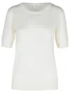 P.a.r.o.s.h . Cream Wool Blend Sweater In White