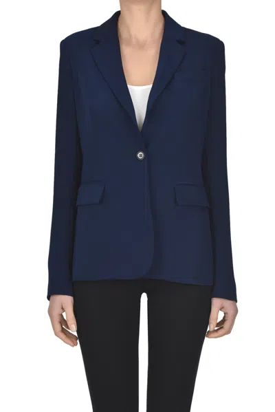 P.a.r.o.s.h Crepè Blouse In Blue