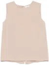 P.a.r.o.s.h Parosh Crepe De Chine Top In Neutrals