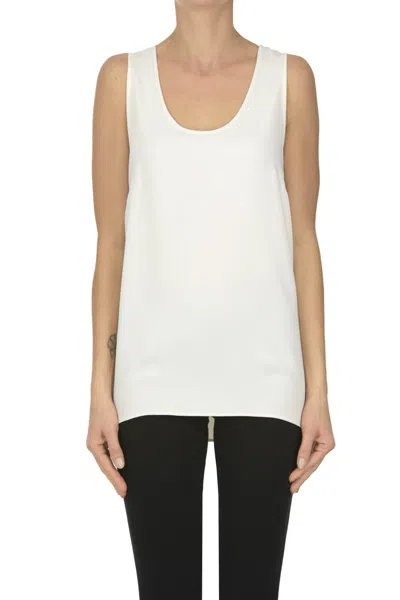 P.a.r.o.s.h Crepè Tank Top In White
