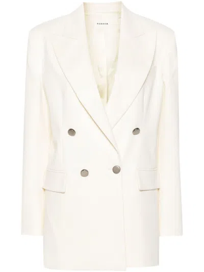 P.A.R.O.S.H PAROSH CREW COTTON BLEND BLAZER JACKET