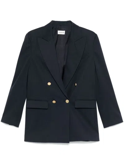 P.a.r.o.s.h . Crew Cotton Blend Blazer Jacket In Blue
