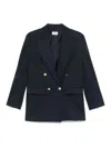 P.a.r.o.s.h . Crew Cotton Blend Blazer Jacket In Blue