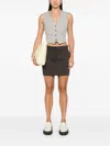 P.a.r.o.s.h Crew Mini Skirt In Grey