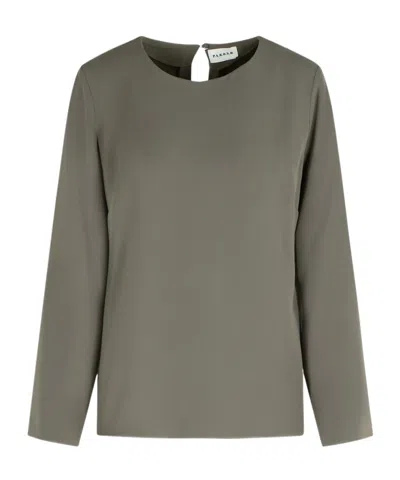 P.a.r.o.s.h Crew Neck Blouse In Gray