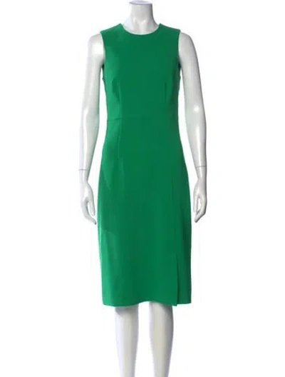 Pre-owned P.a.r.o.s.h Crew Neck Knee-length Dress In Green