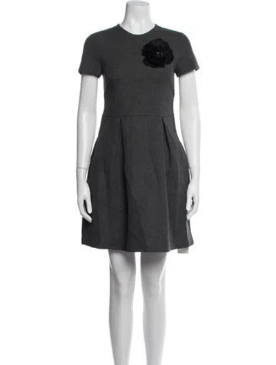 Pre-owned P.a.r.o.s.h Crew Neck Knee-length Dress In Grey