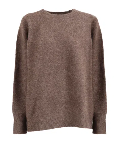 P.a.r.o.s.h Crew Neck Sweater In Brown
