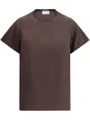P.a.r.o.s.h Crew Neck T-shirt In Brown