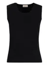 P.a.r.o.s.h Parosh Sleeveless Knitted Top With Crew Neck And Contoured Fit In Blue