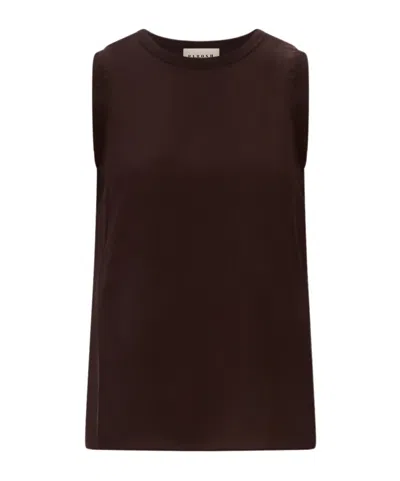P.a.r.o.s.h Crew Neck Vest In Brown