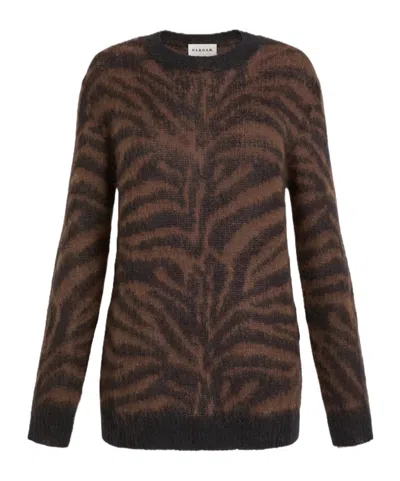 P.a.r.o.s.h Crew-neck Knit Top In Black