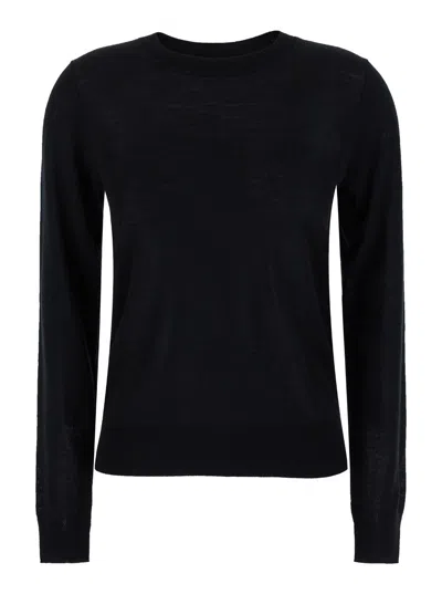 P.a.r.o.s.h . Crewneck Long Sleeve Sweater In Black