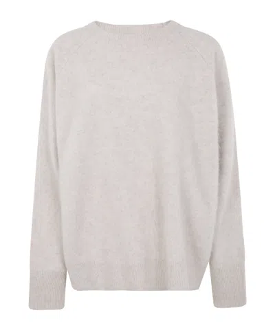 P.a.r.o.s.h Parosh Round Neck Oversize Sweater In White