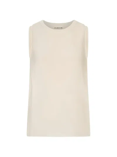 P.a.r.o.s.h Crew-neck Sleeveless Top In Neutral