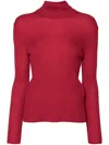 P.a.r.o.s.h Ribbed-knit Turtleneck Sweater In Red