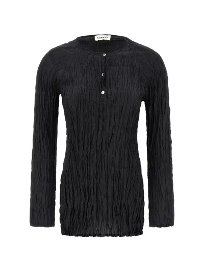 P.a.r.o.s.h Crinkle-design Blouse In Black