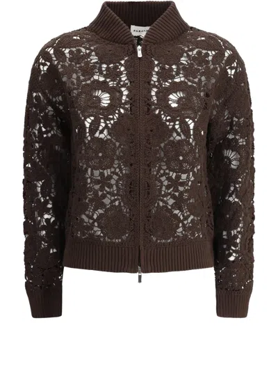 P.A.R.O.S.H CROCHET-KNIT BOMBER JACKET