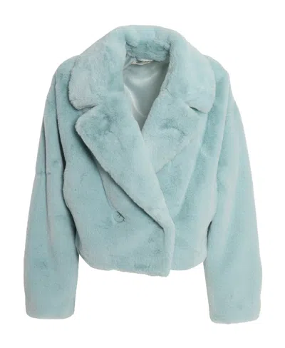 P.a.r.o.s.h Cropped Faux-fur Jacket In Green