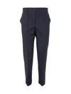 P.a.r.o.s.h Parosh Plain Cotton Trousers In Blue
