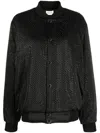 P.a.r.o.s.h Crystal-embellished Bomber Jacket In Black