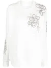 P.a.r.o.s.h Crystal-embellished Cotton Sweatshirt In White