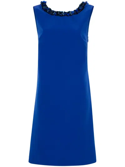 P.a.r.o.s.h Crystal-embellished Midi Dress In Blue