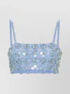 P.a.r.o.s.h Ginny Crystal Embellished Cropped Top