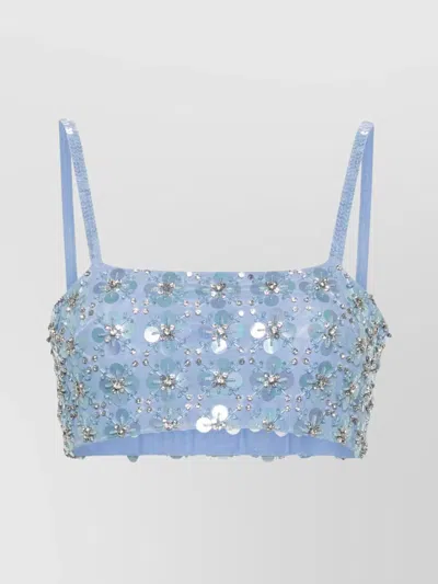 P.A.R.O.S.H CRYSTAL MESH CROP TOP