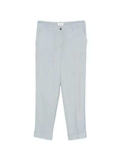P.a.r.o.s.h Cuffed Cropped Trousers In Blue