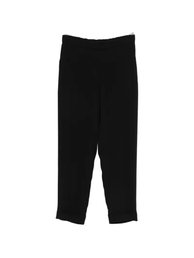 P.a.r.o.s.h Cuffed-hem Trousers In Black