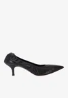 P.a.r.o.s.h Stylish Pumps With Kitten Heel And Pointed Toe In Black