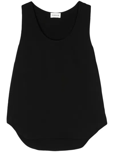 P.a.r.o.s.h Curved-hem Tank Top In Black